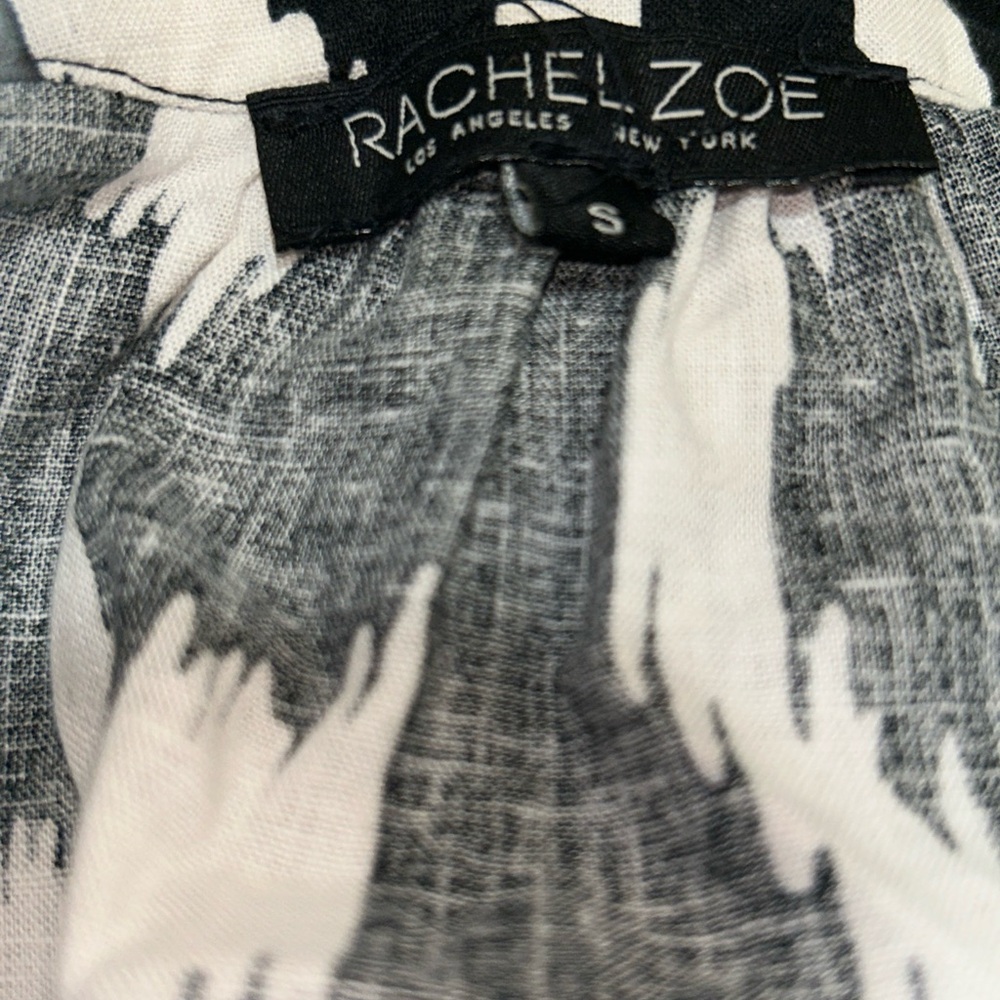 Rachel Zoe Graphic Black and White Blouse - Picture 8 of 8